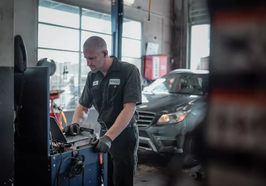 Precision Auto Works team of certified technicians in Toronto shop